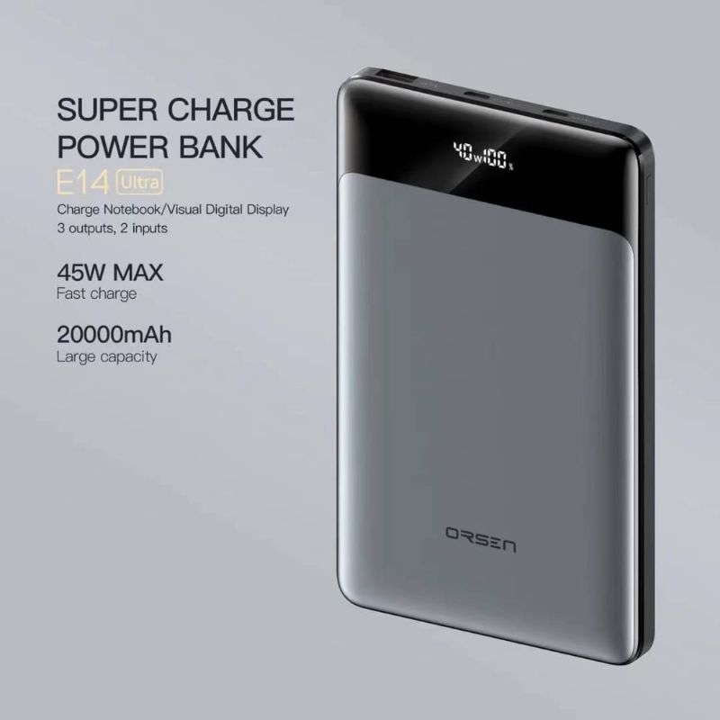 ORSEN E14 Ultra By eloop Power Bank 20,000 mAh SUPER CHARGE 45W Max แบต ...