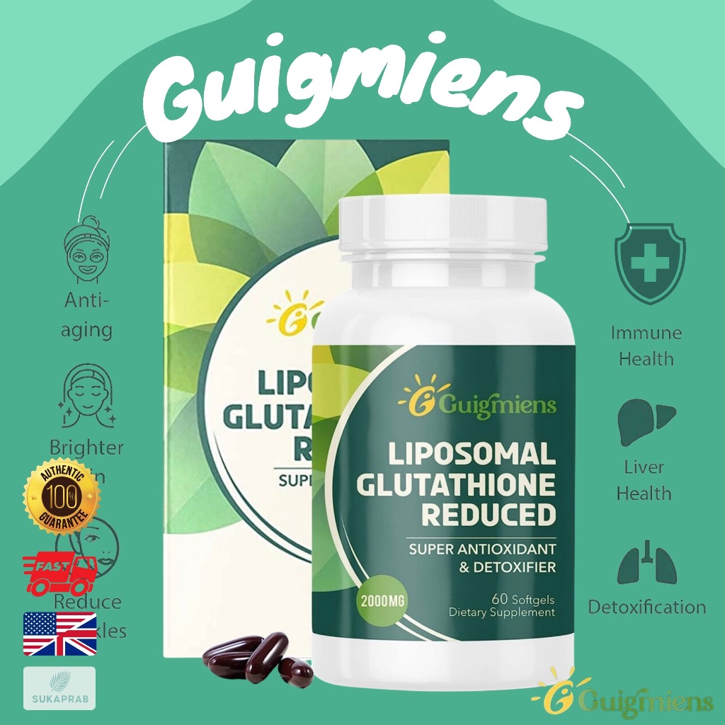 guigmiens liposomal glutathione พร้อมส่ง Guigmiens Liposomal Glutathione 2000 MG Hyaluronic Acid + Collagen  Peptide + Resveratrol