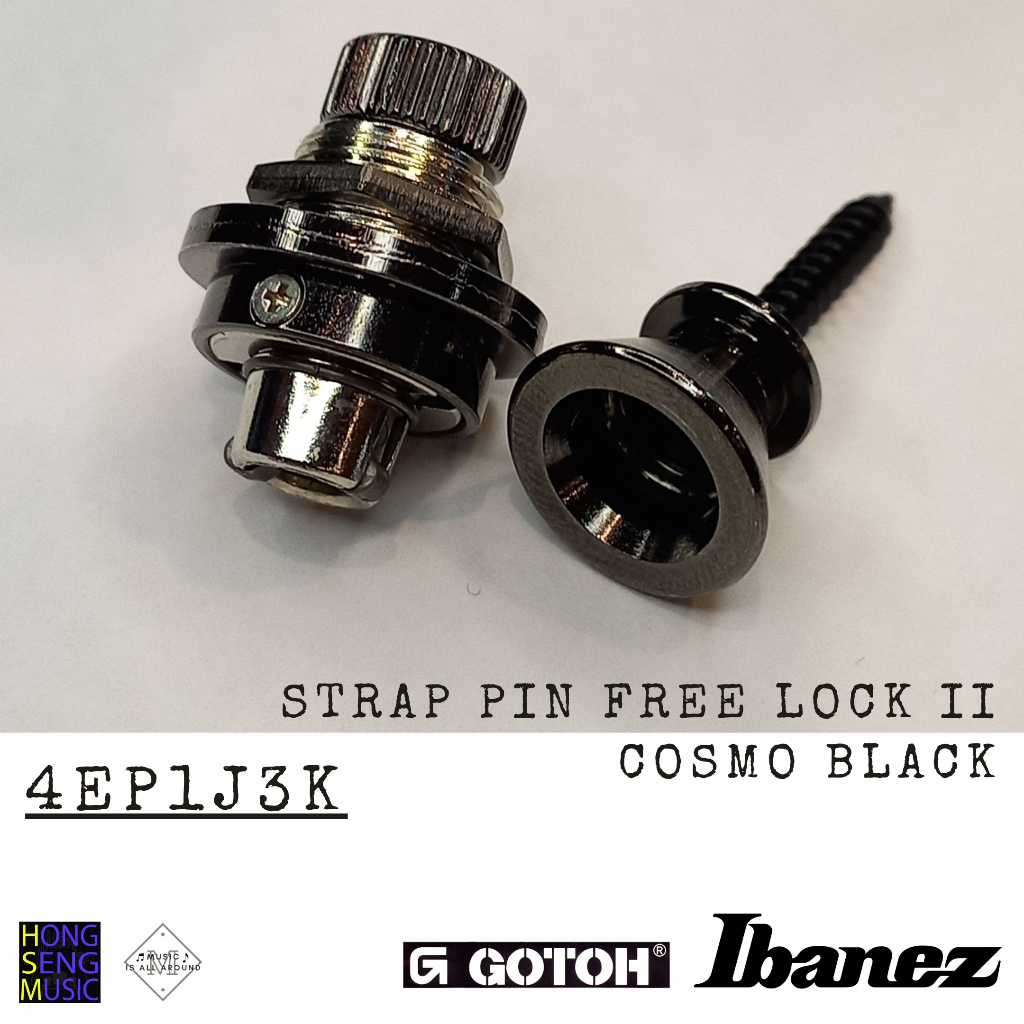 ปุ่มติดสายสะพายกีตาร์ Ibanez แบบล็อคอย่างดี MADE IN JAPAN รุ่น 4EP1J3K