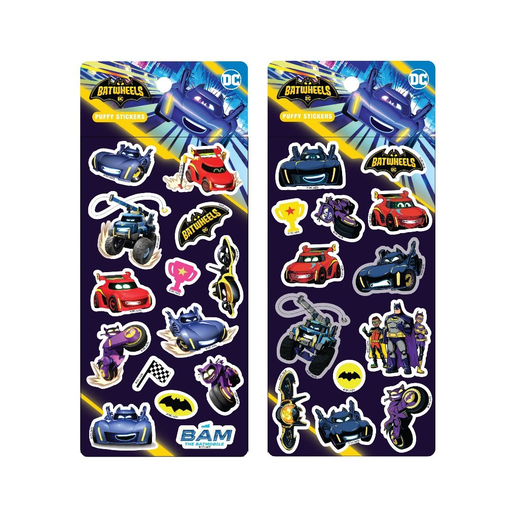 สติกเกอร์ Puffy Sticker ลายลิขสิทธิ์แท้ DC BATWHEELS VS License Trading ...