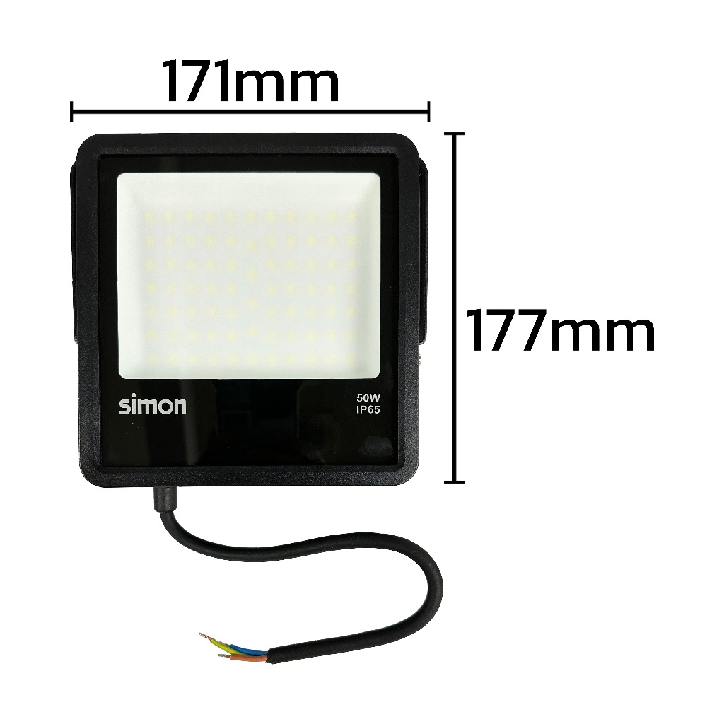 SIMON สปอตไลท์ ฟลัดไลท์ LED 50W รุ่น FL30 แสงขาวและแสงวอร์ม | Shopee ...