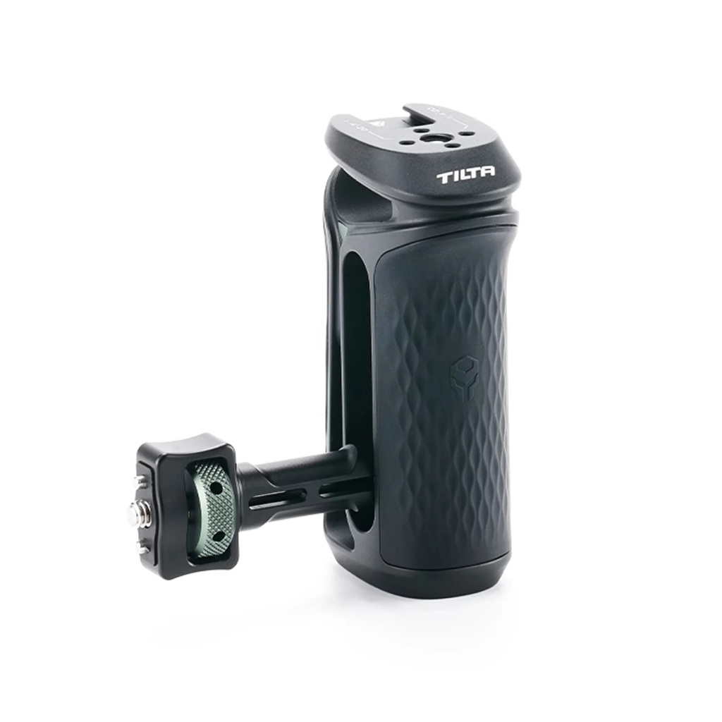 Maniglia Laterale TILTA Xeno Con Vite A Galletto 1/4″-20 Con Perni Di Posizionamento Per Gabbia Fotografica - Grigio Titanio TA-XSH1-TG