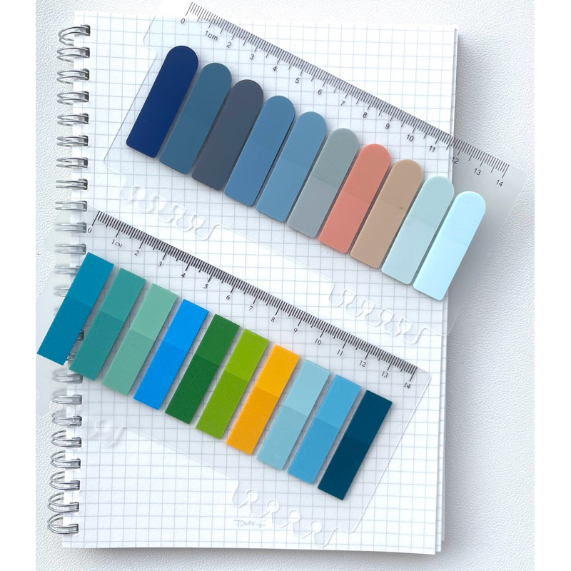 Sticky note 10 สี สติ๊กเกอร์อินเด็กซ์ แบบพลาสติก มีกาวด้านหลัง แฟ้มไม้ ...