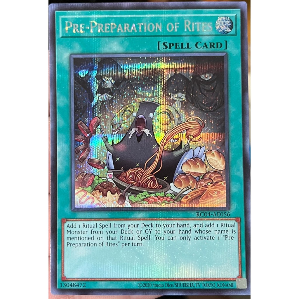 Yugioh Asia-Eng [RC04-AE056] Pre-Preparation of Rites (Secret Rare ...