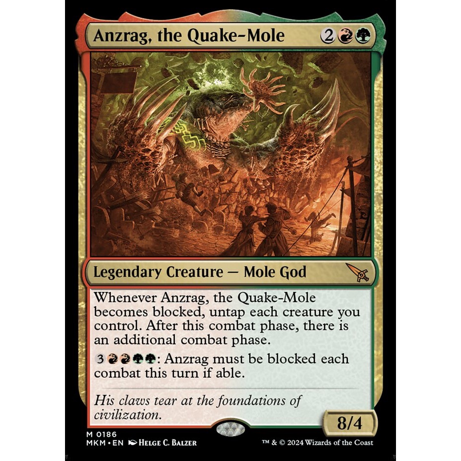 Anzrag, the Quake-Mole การ์ด Magic The Gathering จากชุด Murders at ...