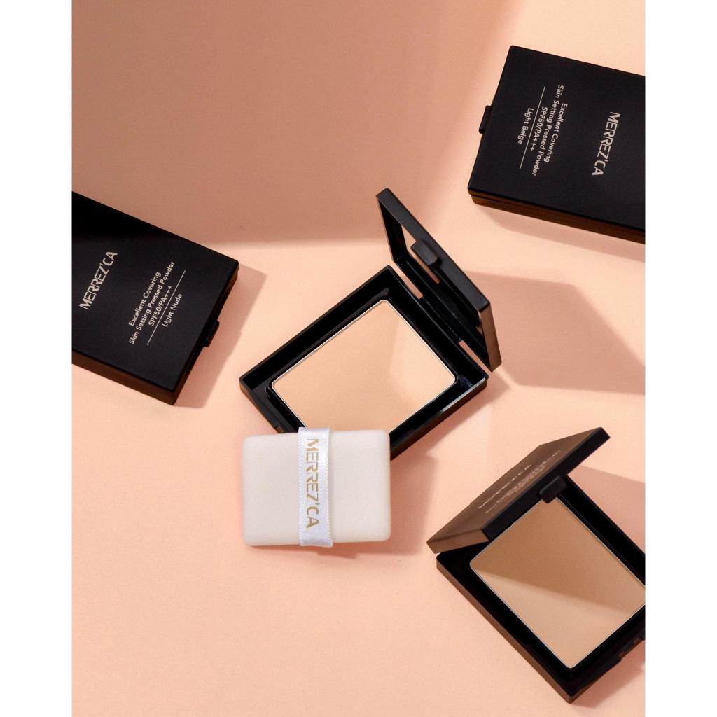 (พร้อมส่งครบสี) Merrezca Excellent Covering Skin Setting Pressed Powder ...