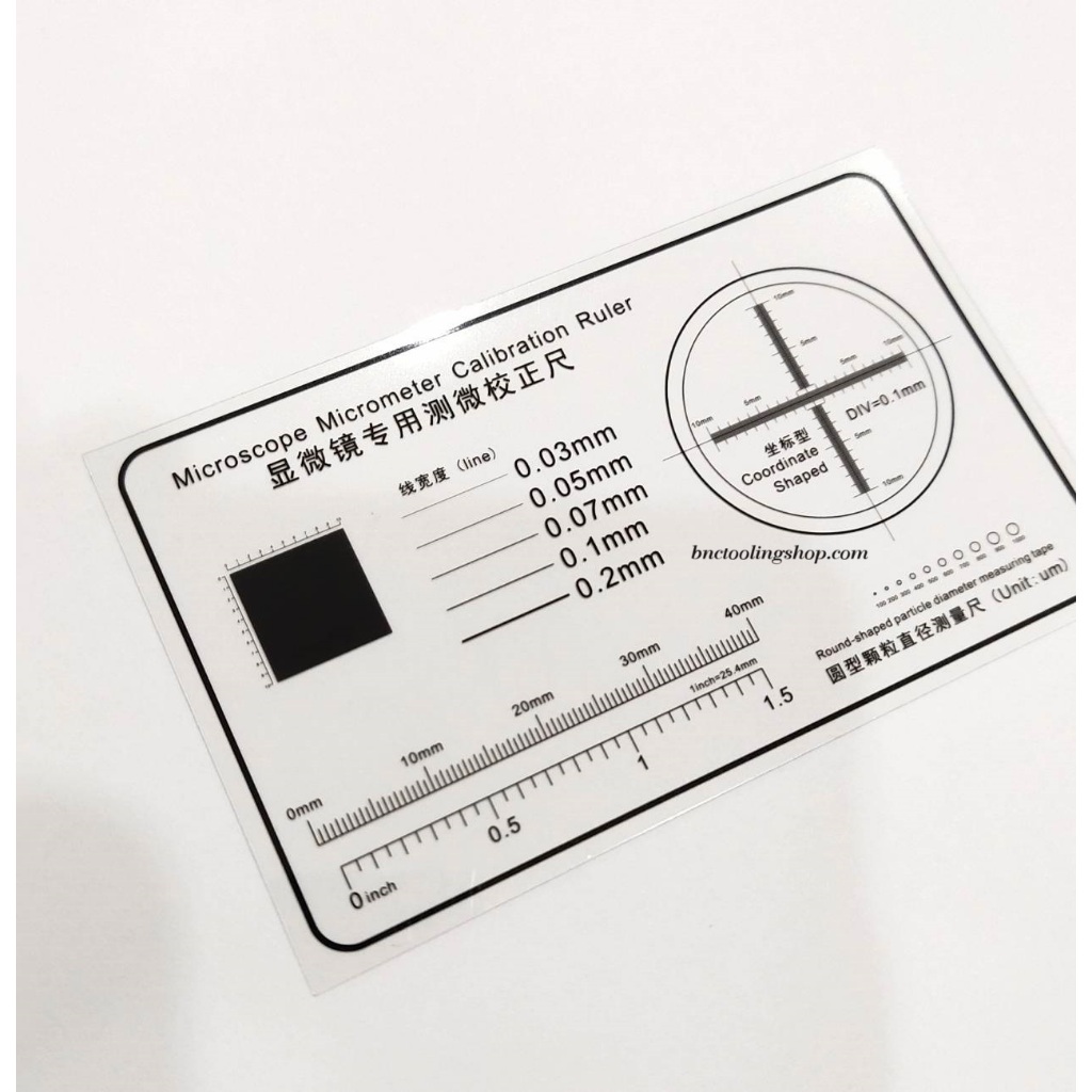 แผ่นใสมาตราฐานเพื่อตรวจสอบงาน, Ruler Microscope Micrometer Calibration ...