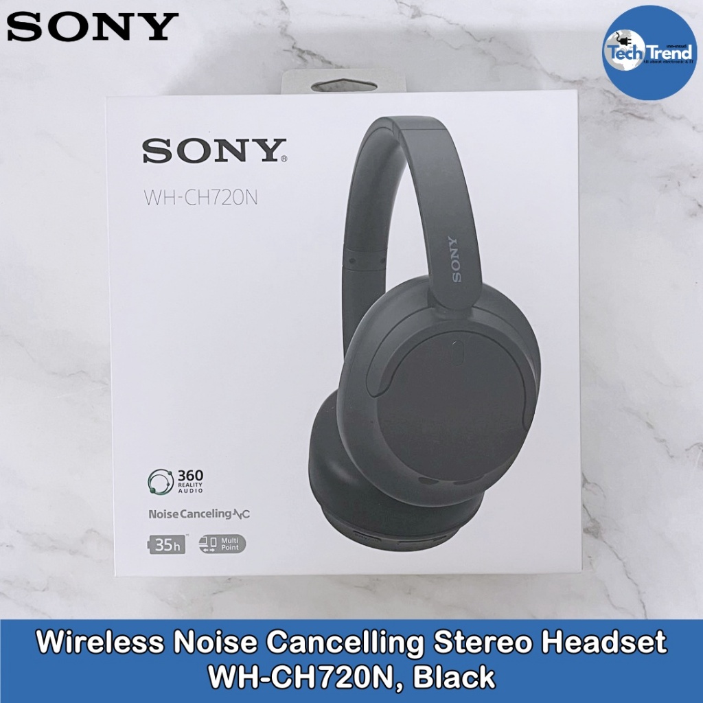 Wireless Noise Cancelling Stereo Headset WH-CH720N, Black หูฟังครอบหู ...