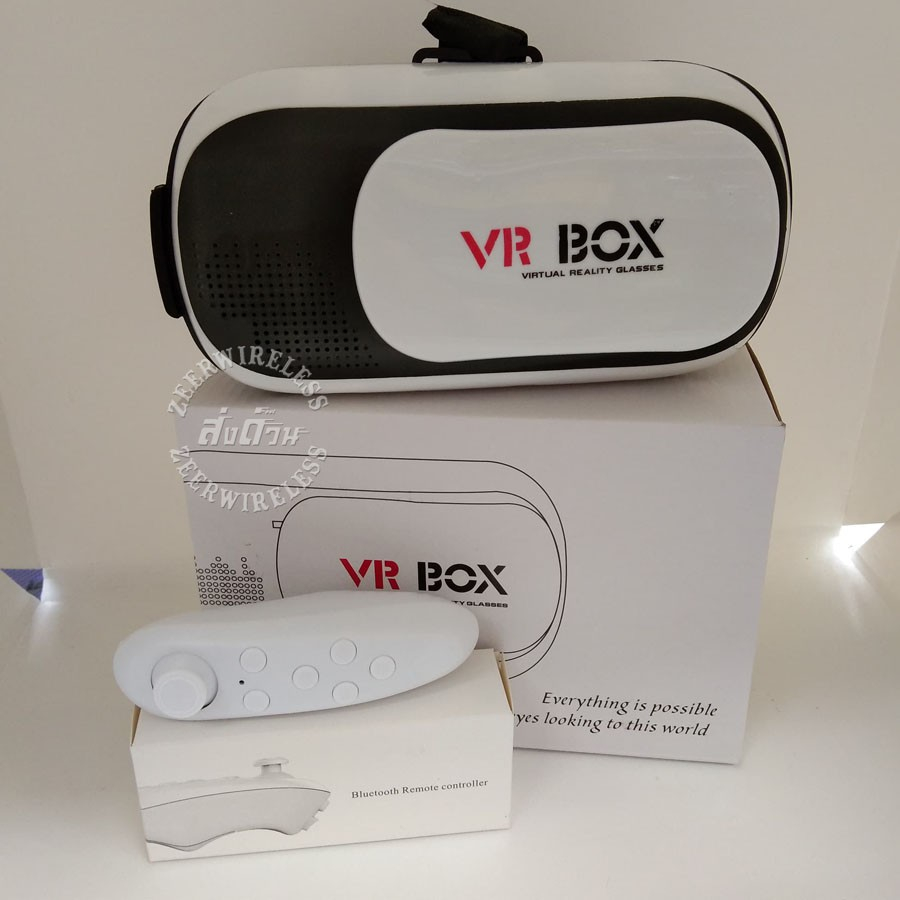 VR Box 2.0 VR Glasses Headset แว่นVR 3D จอยเกมส์ไร้สาย Joy Stick ...