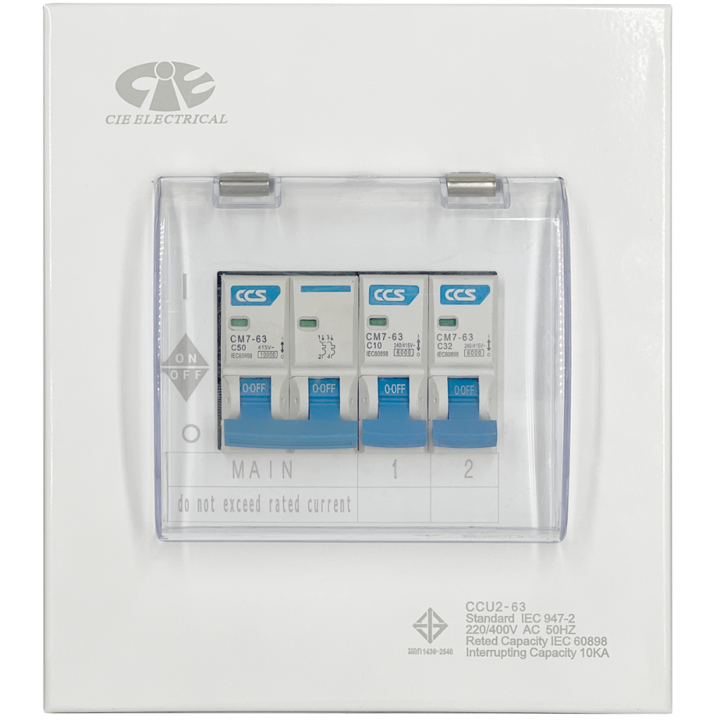 ตู้คอนซูเมอร์ Consumer Unit CIE ตู้ครบชุด 2 ช่อง รุ่น CCU2-02+2 (รับ ...