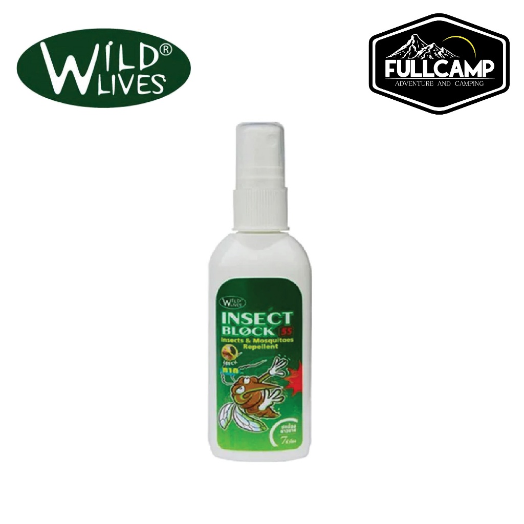 WILD LIVES INSECT BLOCK สเปร์ยกันยุง คุ่น ทาก แมลง ขนาด 50 / 100 มล. ...