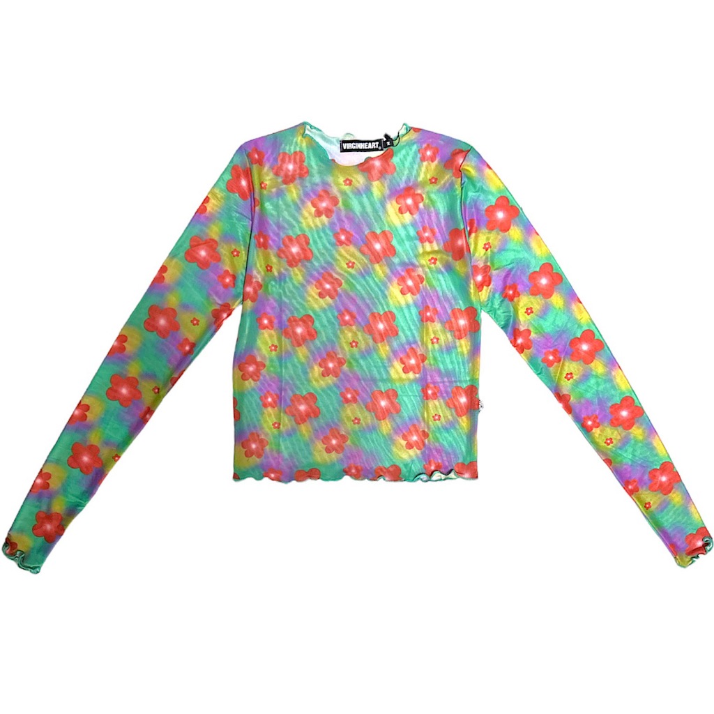 VGH FLOWER MESH LONG SLEEVE