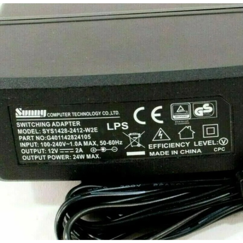Top oplader, netadapter, oplader, 12 V, vervanging voor model RS-AB02J00-B voor TV Cello