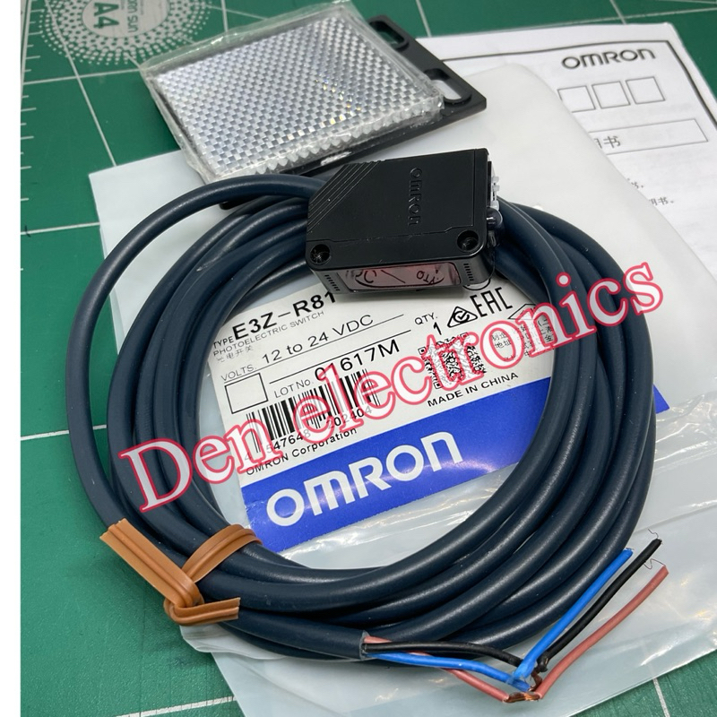 เซ็นเซอร์E3Z-R81 (PNP-NO)ใช้คู่กับแผ่นสะท้อน Photoelectric โฟโต้ ...