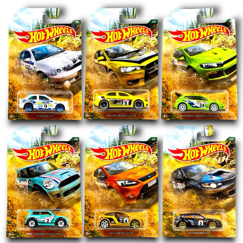 Hotwheels | Road Rally Set 6 Packs (ESCORT , EVOLUTION , SCIROCCO ...