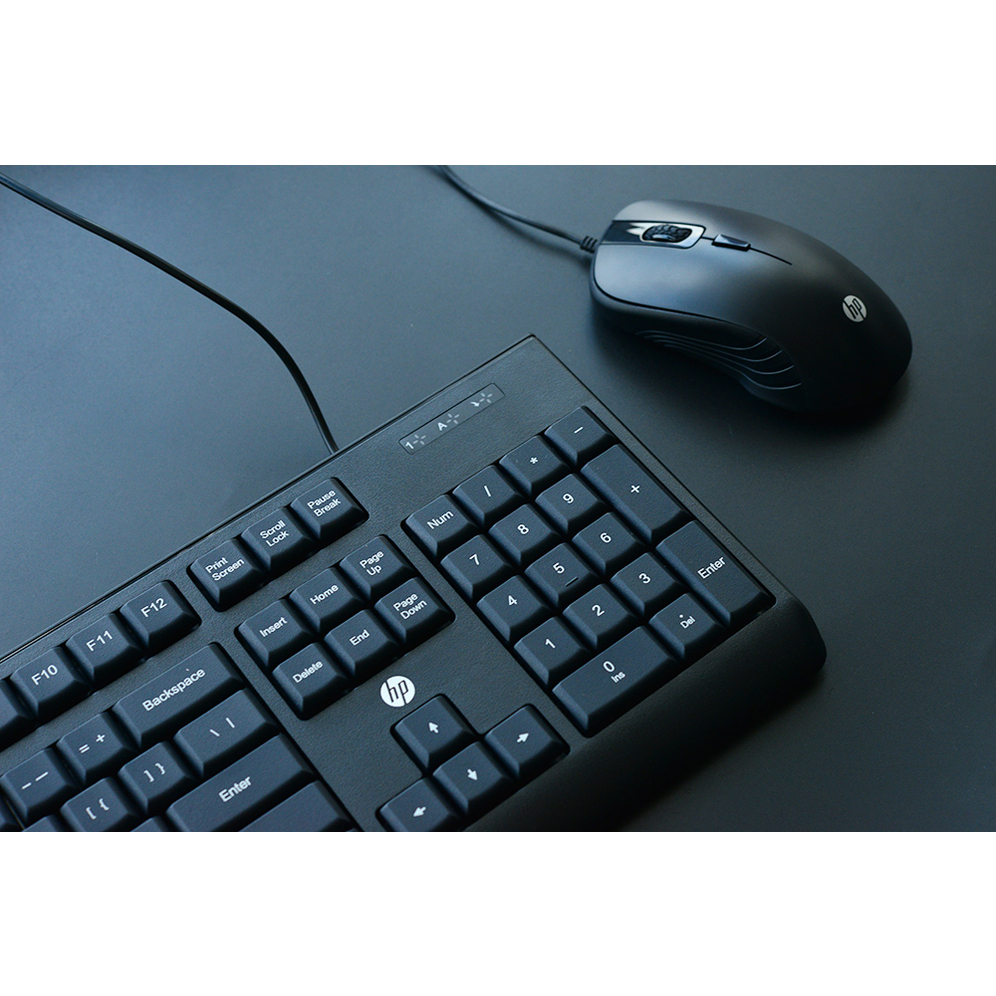 HP C1800 คีย์บอร์ดและเมาส์แบบมีสาย คอมโบสุดคุ้ม | Shopee Thailand