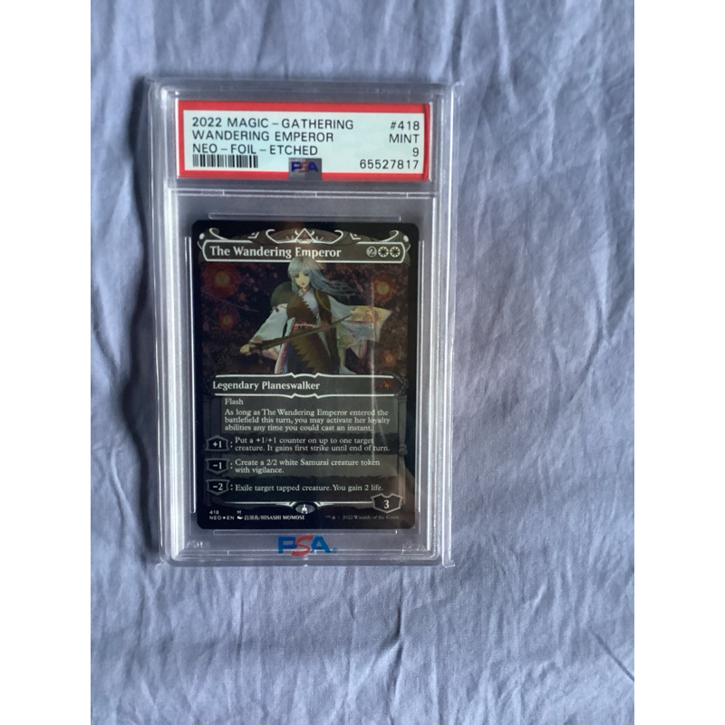 MTG The Wandering Emperor Foil Grade White Magic the Gathering ชุด NEO