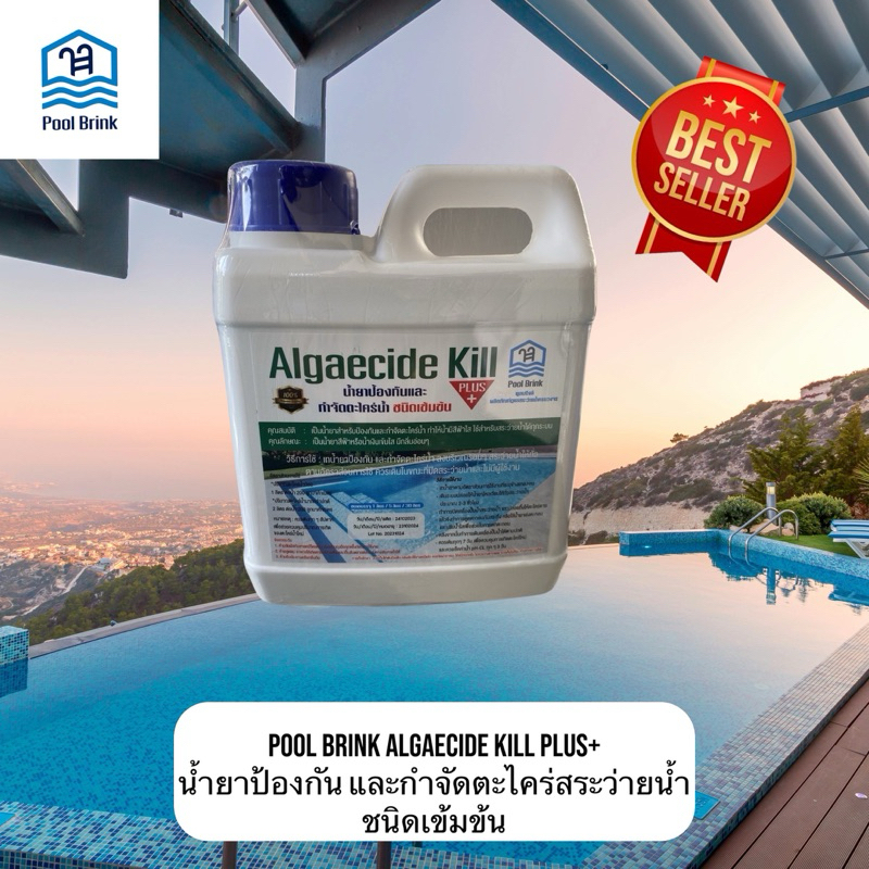 น้ำยาป้องกัน และกำจัดตะไคร่น้ำ สูตรเข้มข้น (Pool Blink Algaecide Kill