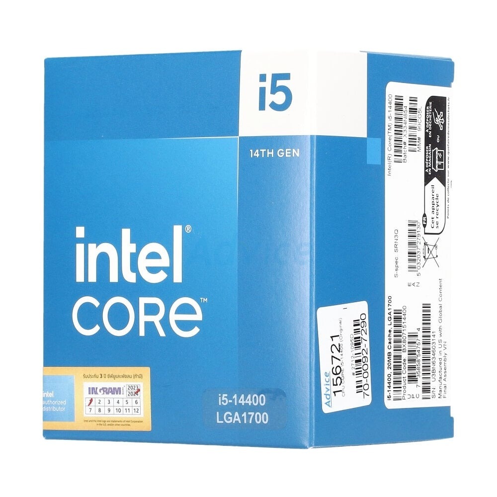 INTEL CPU CORE I5-14400 LGA 1700 - A0156721 | Shopee Thailand