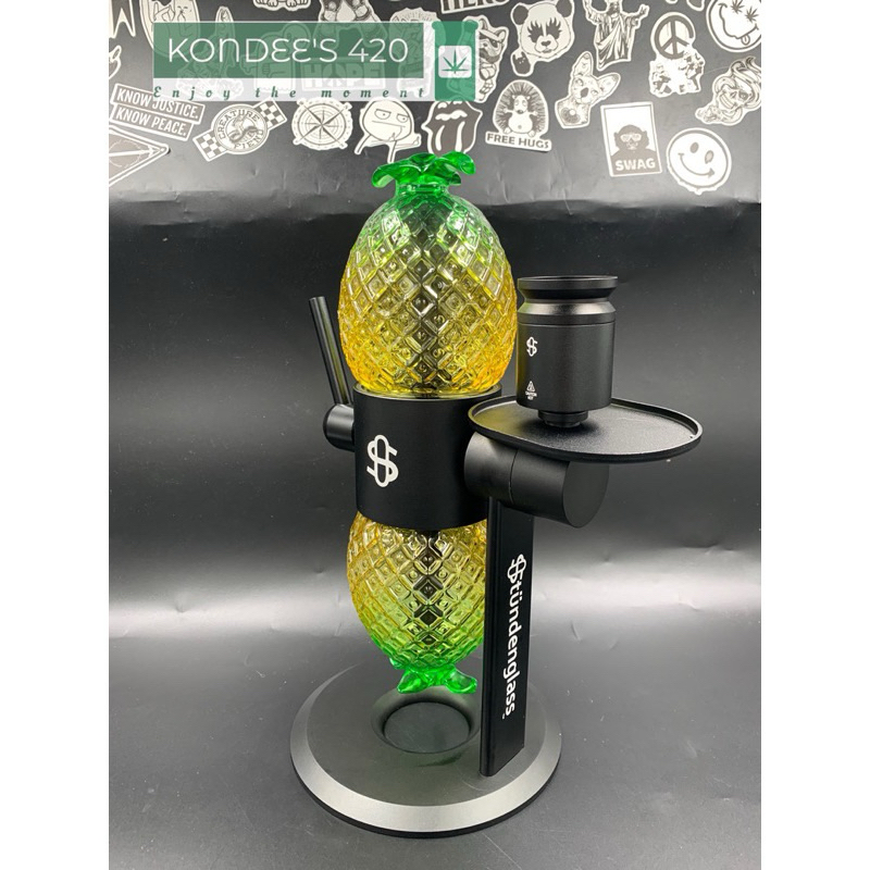 (พร้อมส่ง) Stundenglass Gravity Bong Pineapple บ้องสูญญากาศสีดำสัปปะรส