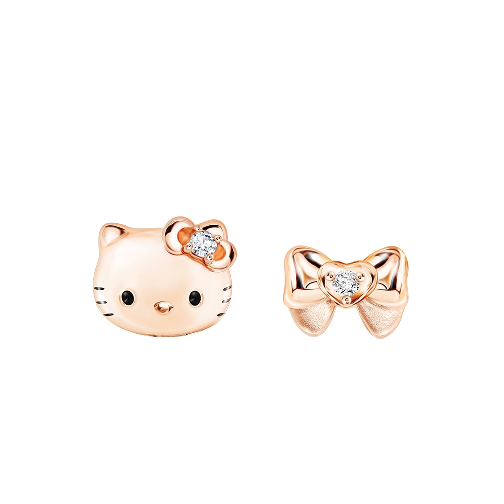 PRIMA | Hello Kitty ต่างหูประดับเพชรตัวเรือน 9K | Shopee Thailand