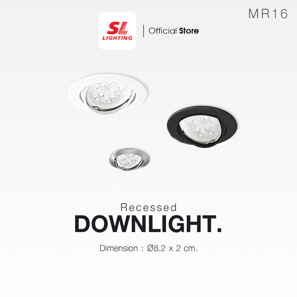 SL LIGHTING | Recessed Downlight โคมไฟดาวน์ไลท์ฝังฝ้า รุ่น SL-6-513 ...