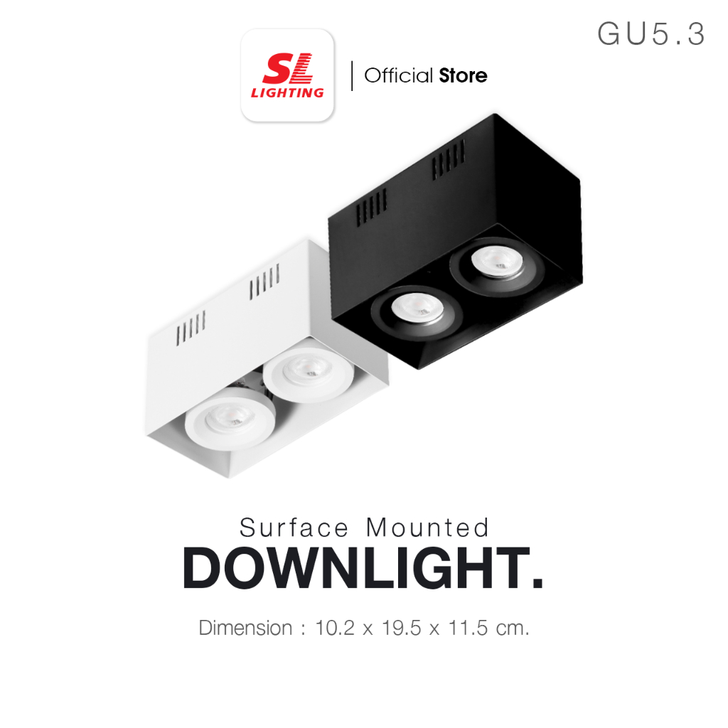 SL LIGHTING | Surface Mounted Downlight ดาวน์ไลท์ติดลอย ทรงสี่เหลี่ยม 2 ...