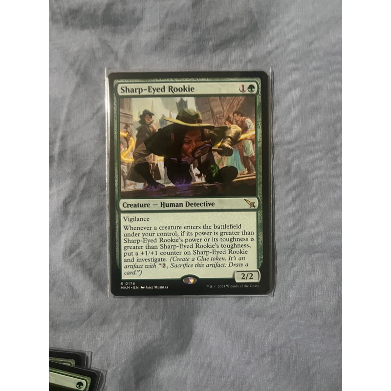 การ์ด MTG Sharp-Eyed Rookie Green Magic the Gathering EDH รุ่น MKM สภาพ ...