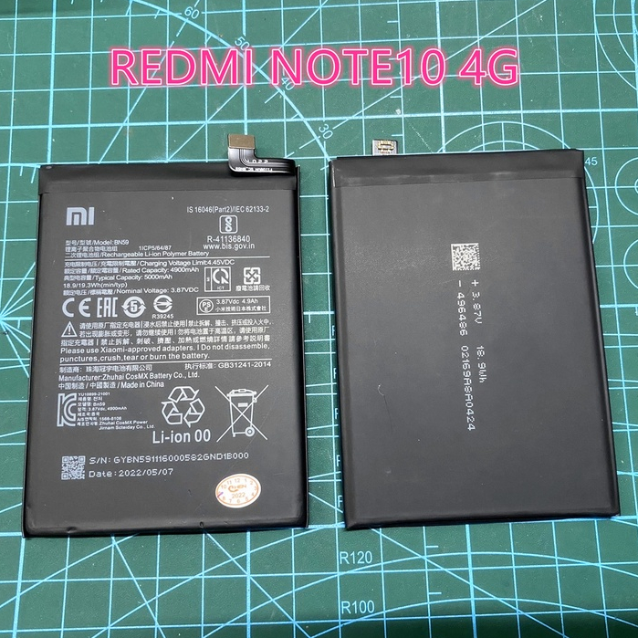 แบต Redmi Note10 4g Battery Redmi Note10,Note10s 4G แบตเรดมีโน๊ต104จี ...