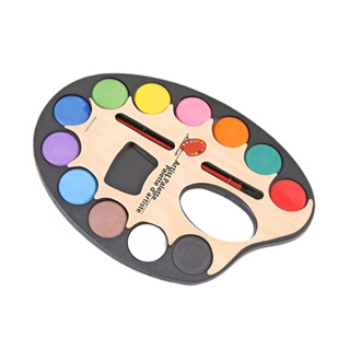 [ซื้อครบ 30.- ลดค่าส่ง 80.-] ชุดระบายสีน้ำแบบแห้ง พร้อมจานสี 12 สี ศิลปะสำหรับเด็ก จับถนัดมือ
