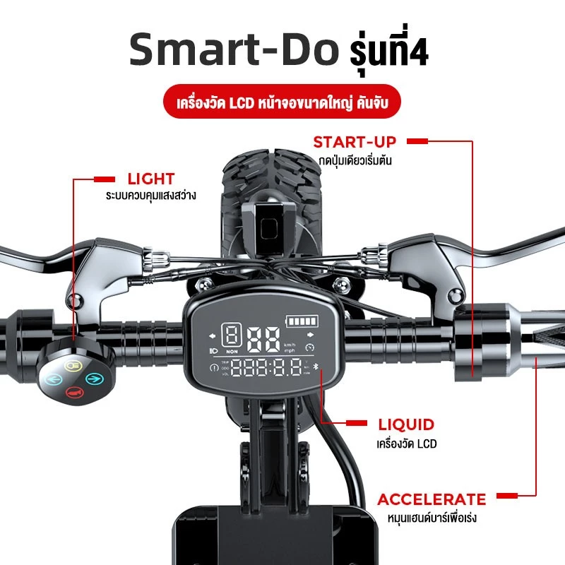 SEALUP Q7 48V1000W รถไฟฟ้า สกู๊ตเตอร์ไฟฟ้า รุ่นออฟโรด สกูตเตอร์ไฟฟ้าผู้ใหญ่พับได้ กันน้ำ