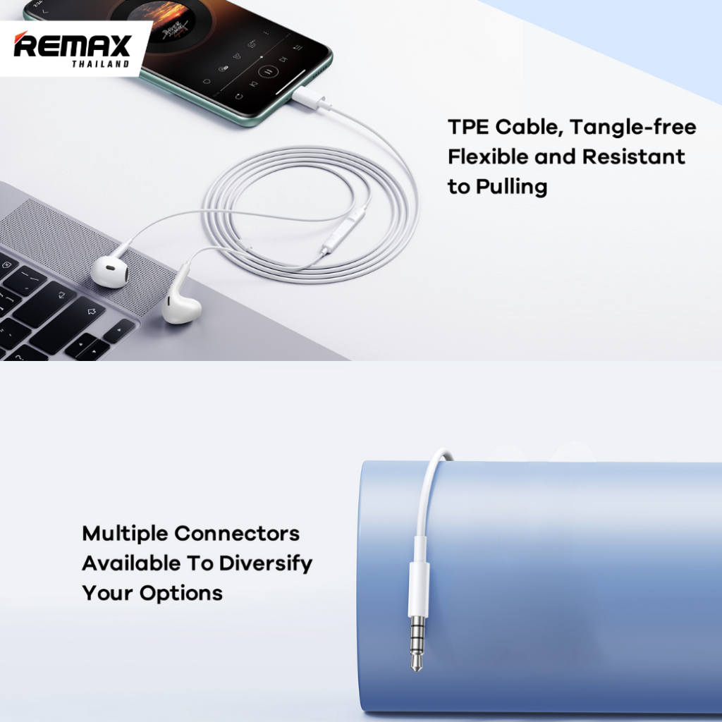 Remax Small Talk RM-570 - หูฟัง earbuds มีสาย Aux พร้อมไมโครโฟน ...