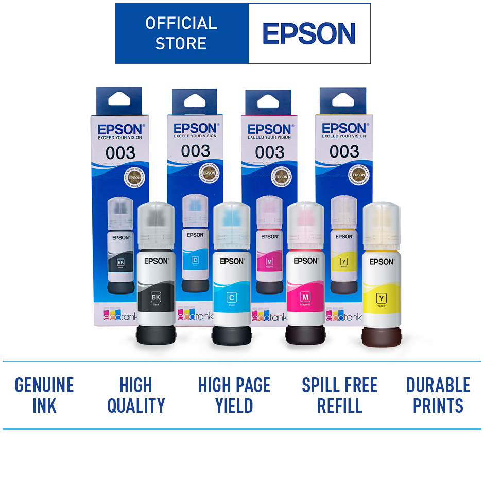 สินค้าประกันศูนย์ EPSON Ink 003 Original หมึกเติมแท้สำหรับ EPSON L3110 ...