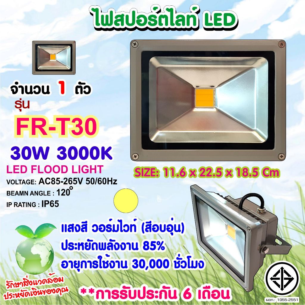 SKGไฟสปอร์ตไลท์LED30Wรุ่นFR-T30 | Shopee Thailand