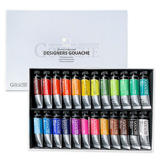 ShinHan Professional Designers Gouache Set A 24 Colors (S1625151-0024 ...