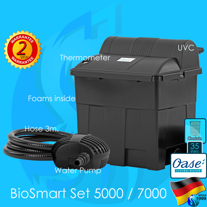 Oase BioSmart Set 5000 / 7000 กรองบ่อ เครื่องกรองบ่อปลา pond filter แบบ ...
