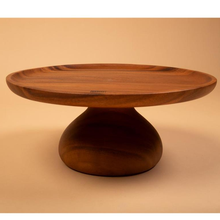 BILLI DESIGN [CAKE STAND] เเท่นไม้จามจุรี ขาพานทรงโป่งมน | Shopee Thailand