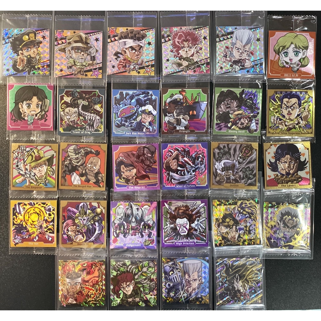Bandai JoJo The Animation Wafer vol.2 Sticker ครบเซ็ต 28 แบบ (เฉพาะ ...