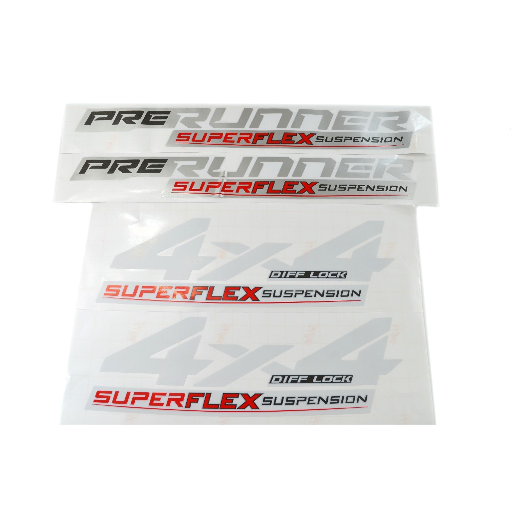 sticker 4x4 diff lock super flex suspension + sticker PRERUNNER SUPER ...