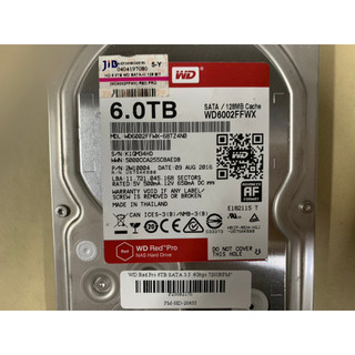 ฮาร์ดดิส WD Red NAS HDD 6TB (ฮาร์ดดิสก์แนส) WD RED 5400RPM SATA3 ...