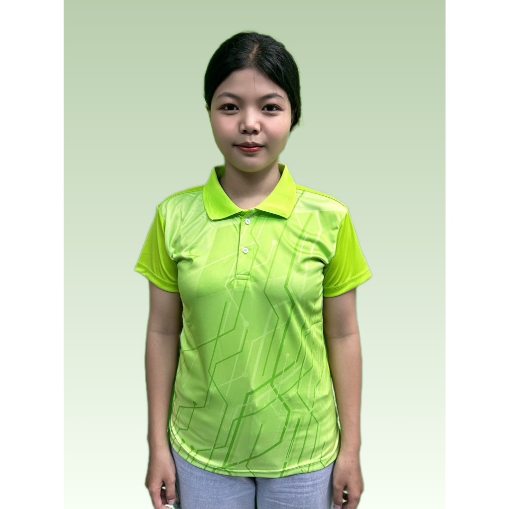 SA303 เสื้อโปโลหญิงแบบพิมพ์ลาย ใส่ทำงาน ใส่เล่นกีฬา ผ้าเรียบลื่น ยี่ห้อ ...