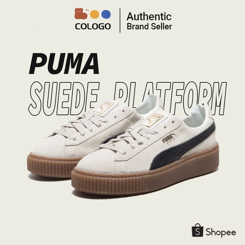 PUMA Suede Platform Core x FENTY BEAUTY Whisper White Black