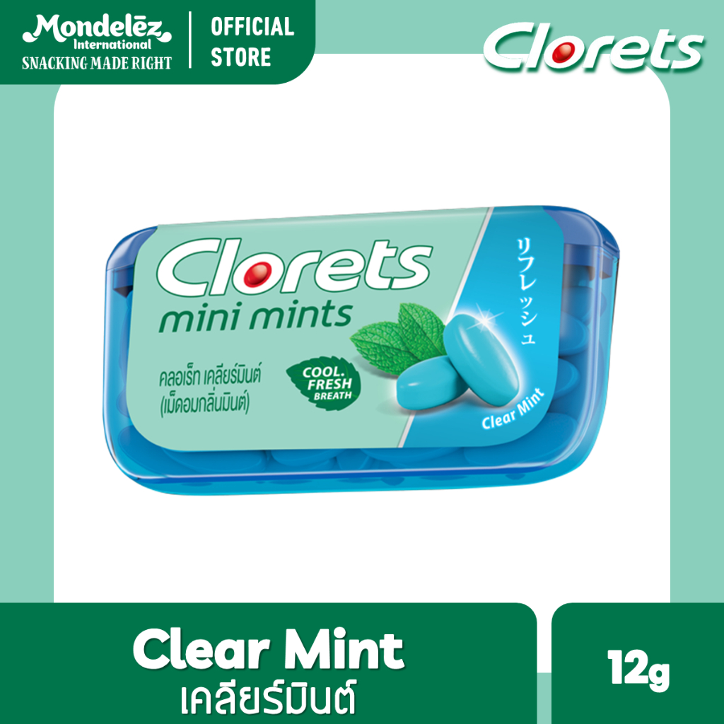 [แพ็ค 12 กล่อง] Clorets Mini Mints Clear Mint มินิ มินต์ เคลียร์มินต์ ...