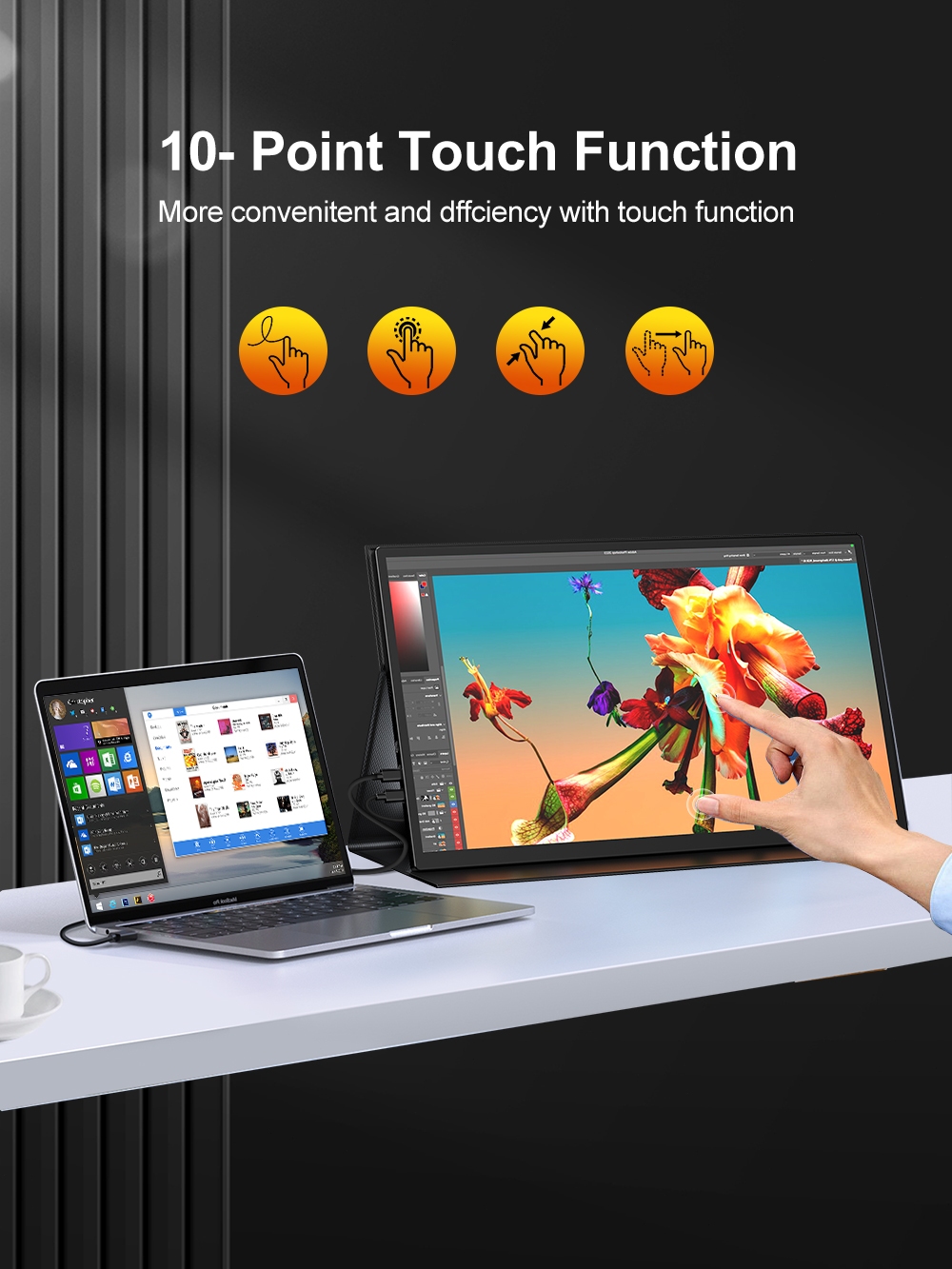 UPERFECT USteam E6 Pro18.5inch120HZ Touch /non touch Portable Monitor ...