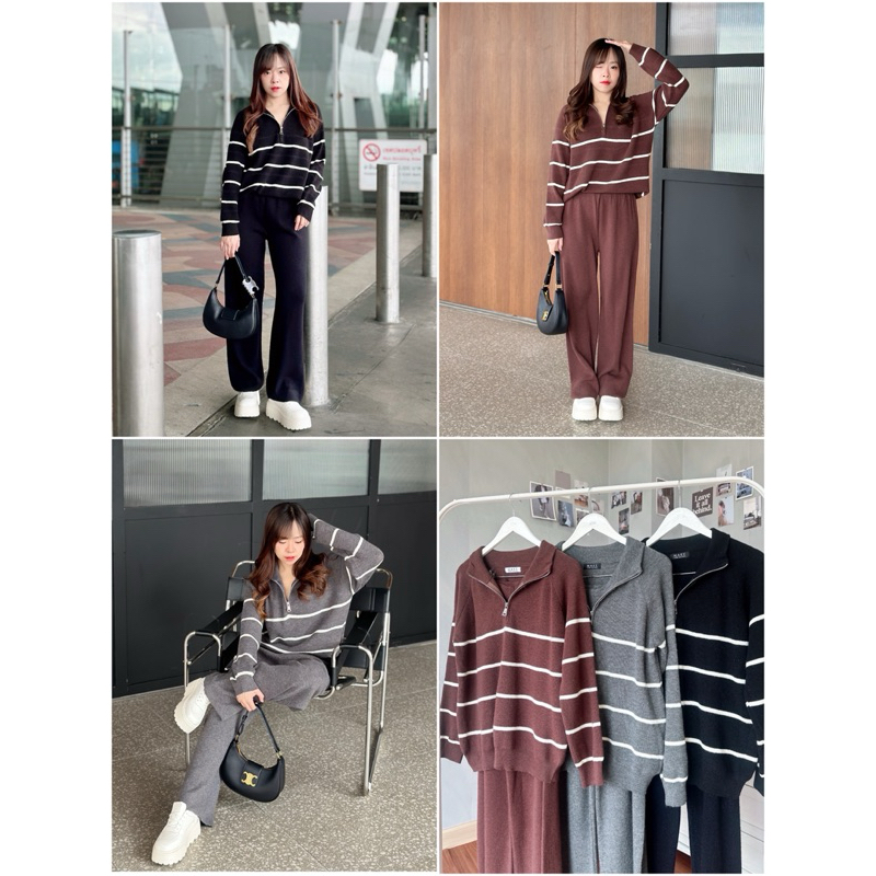 NMFEMLEN LS KNIT STRIPE LIL