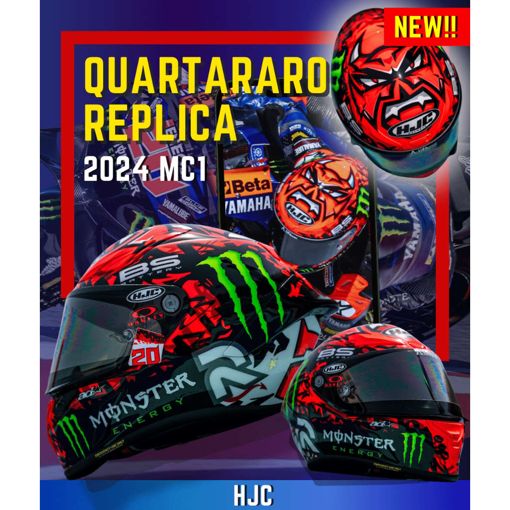 หมวกกันน็อค HJC RPHA 1 QUARTARARO 2024 & RED BULL MISANO GP & JEREZ GP ...