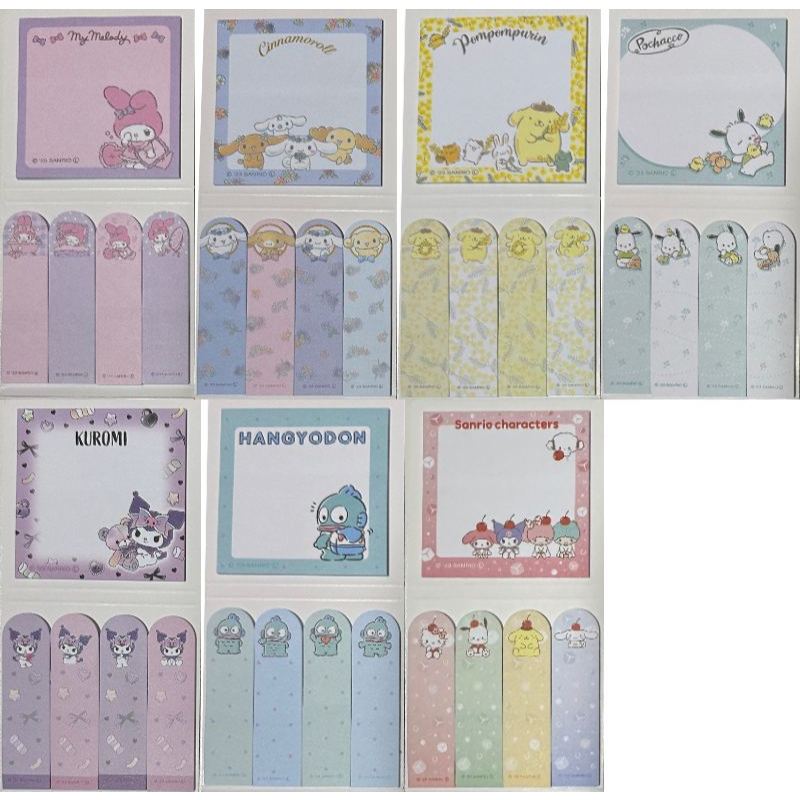 【Direct from Japan】Sanrio Sticky Pad Note Pad Set Index Tabs Flag Page ...