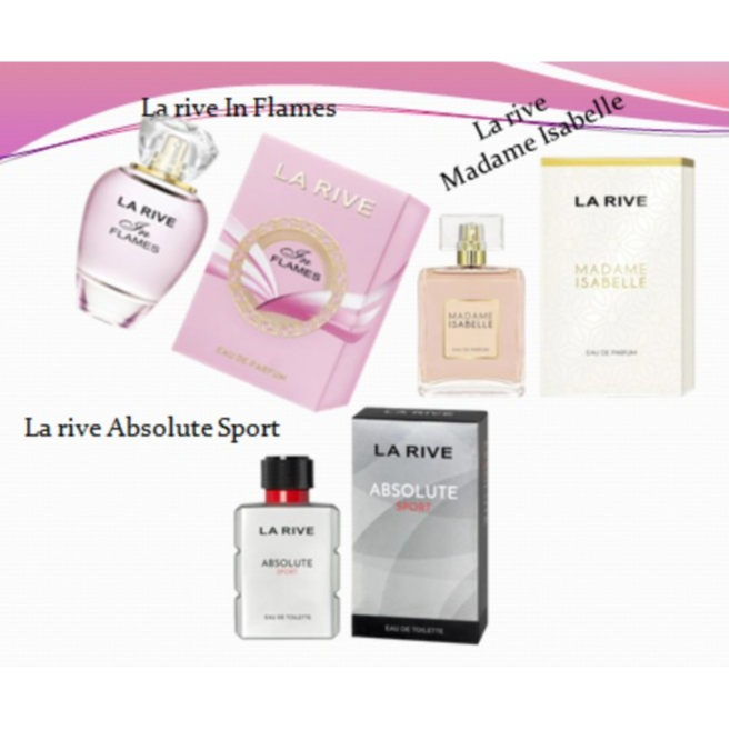 La rive In Flames 90 ml , Absolute Sportt 100 ml , Madame Isabelle 100 ...