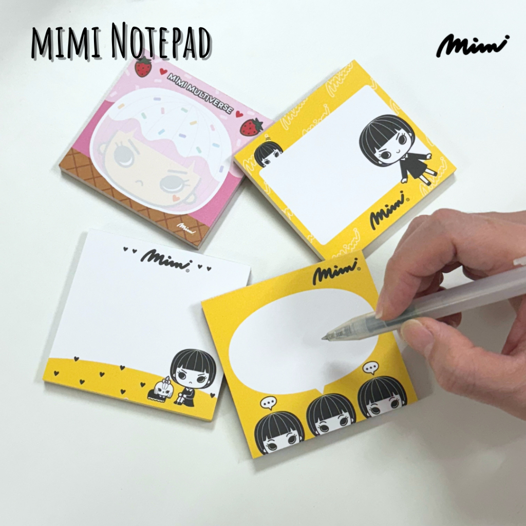 Mimi Notepad กระดาษโน๊ตซื้อ 4 ชิ้น แถม 1 ชิ้น (ของแถมคละลาย ไม่สามารถ ...