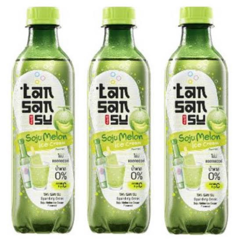 TAN SAN SU Korean Soda - Soju Melon+Ice Cream ตันซันซู กลิ่นโซจู ...